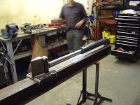  another friday night, this time with a 2am finish- welded the wedge to the slider with ram mounts, shortened two pins - took 6 hours...